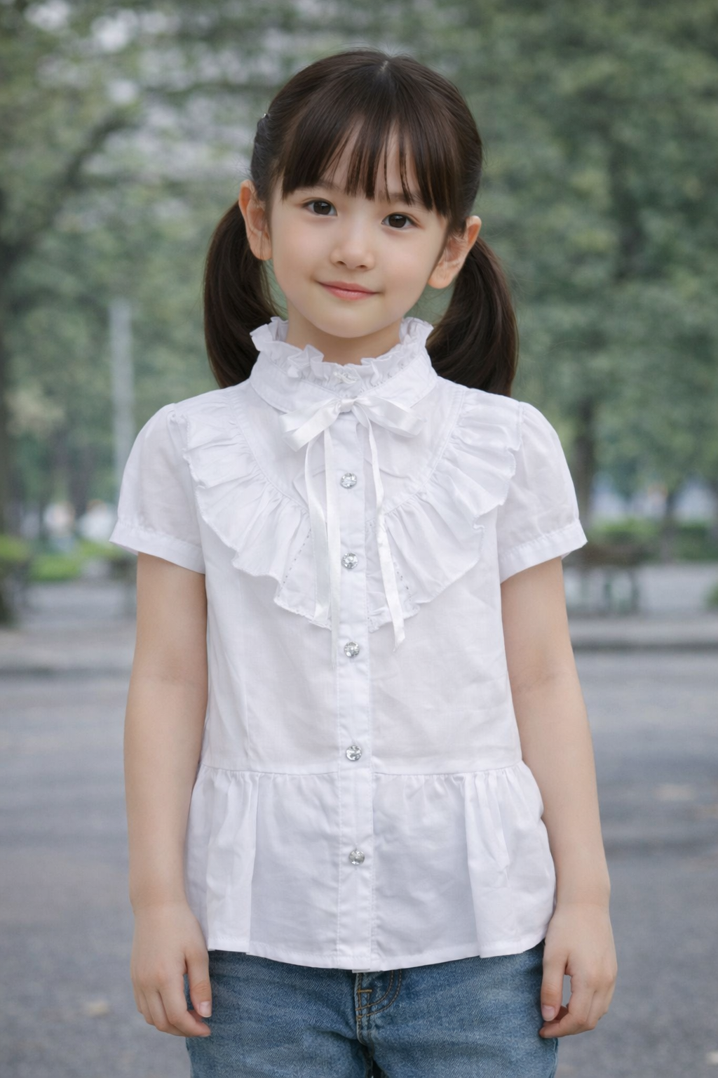 White  frill Shirt