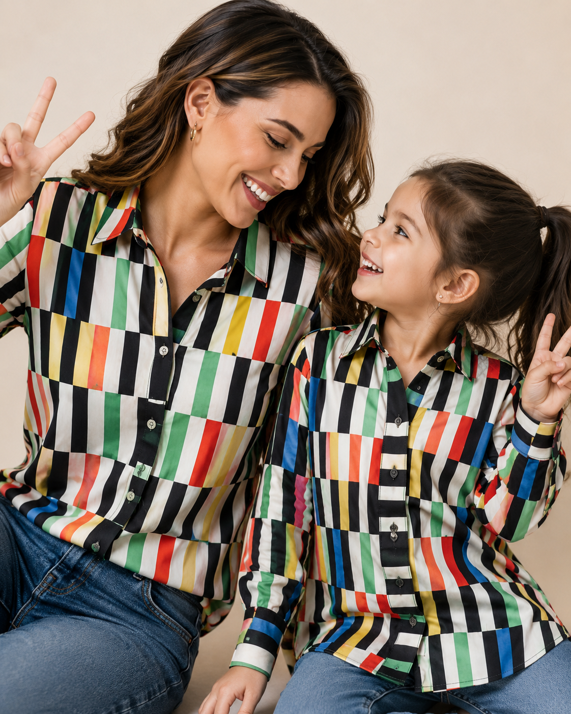 Multicolor Stripe Twinning Shirt