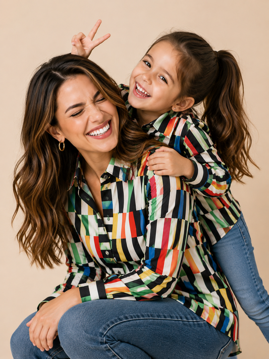 Multicolor Stripe Twinning Shirt