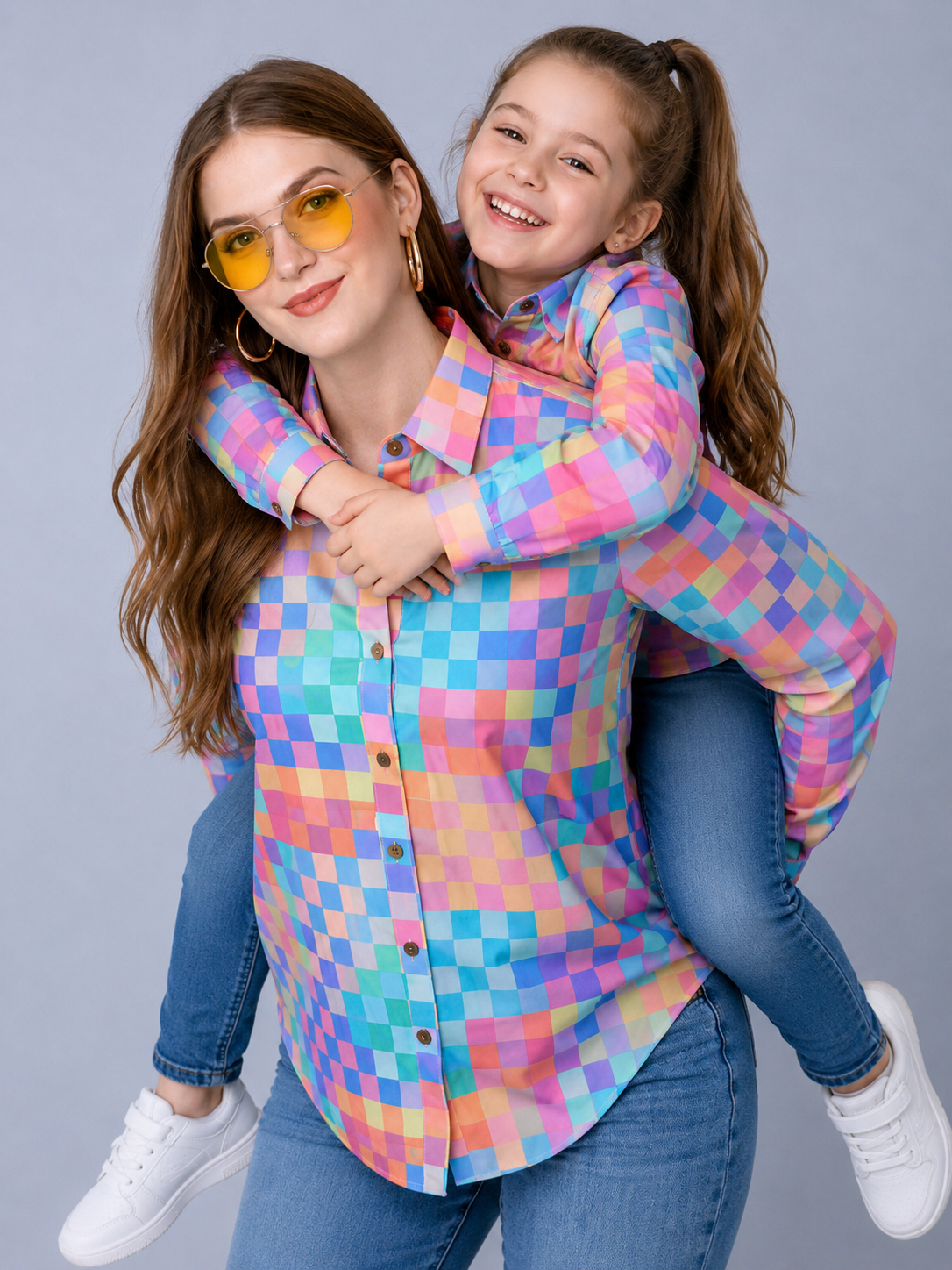 Pastel Check Twinning Shirt