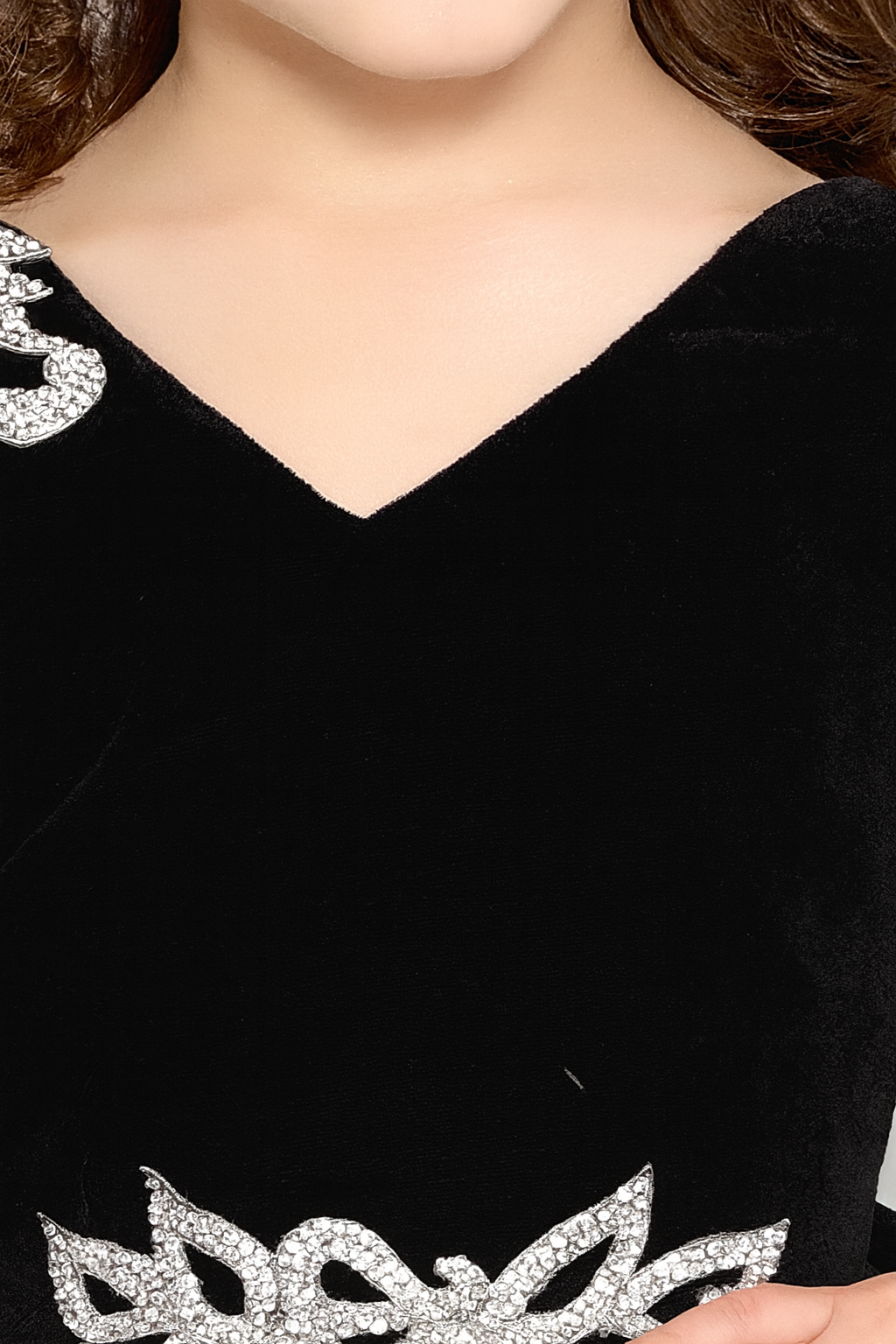 Pink Chick Black Velvet Gown