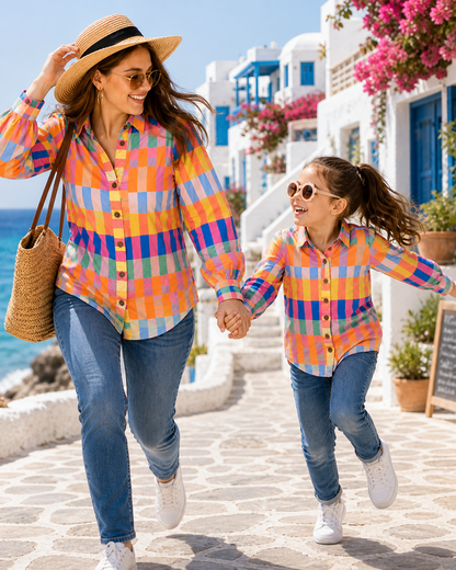 Multicolor Stripe Twinning Shirt