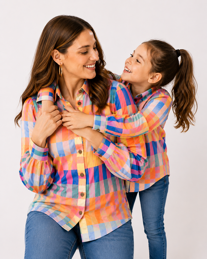 Multicolor Stripe Twinning Shirt