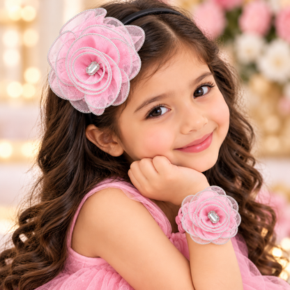 Net Flower and Bracelet Set