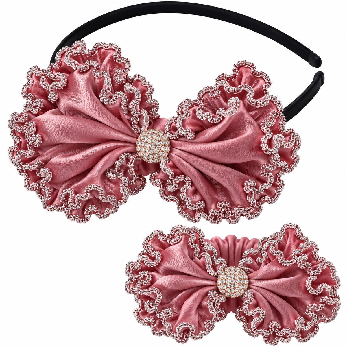 Bow Hairband & Matching Bracelet Set