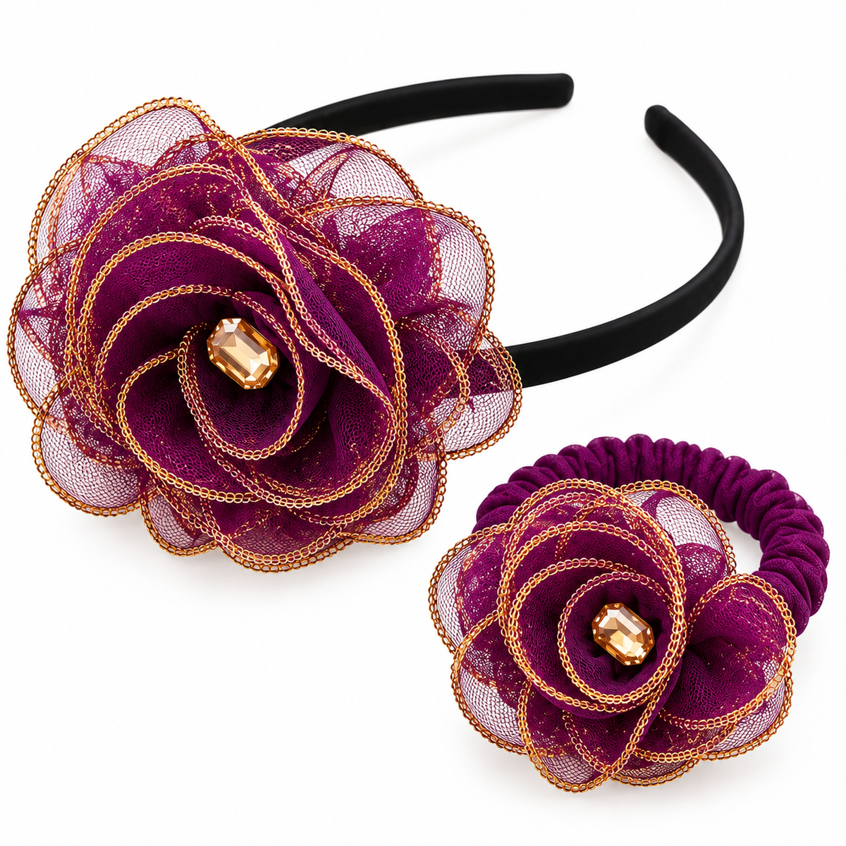 Net Flower and Bracelet Set