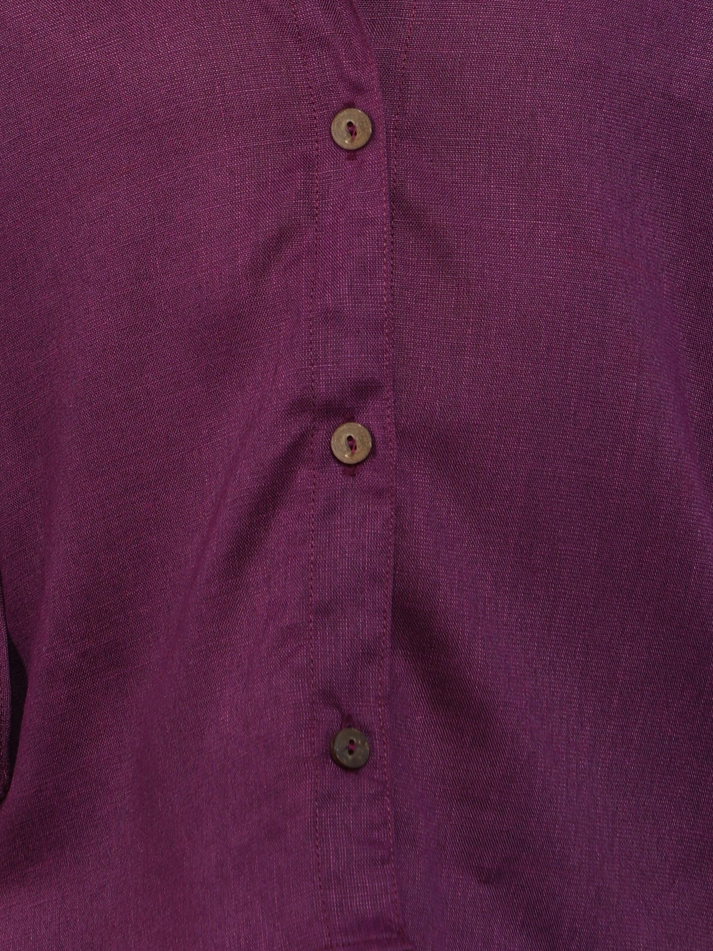 Collared Button-Up Shirt - Burgundy
