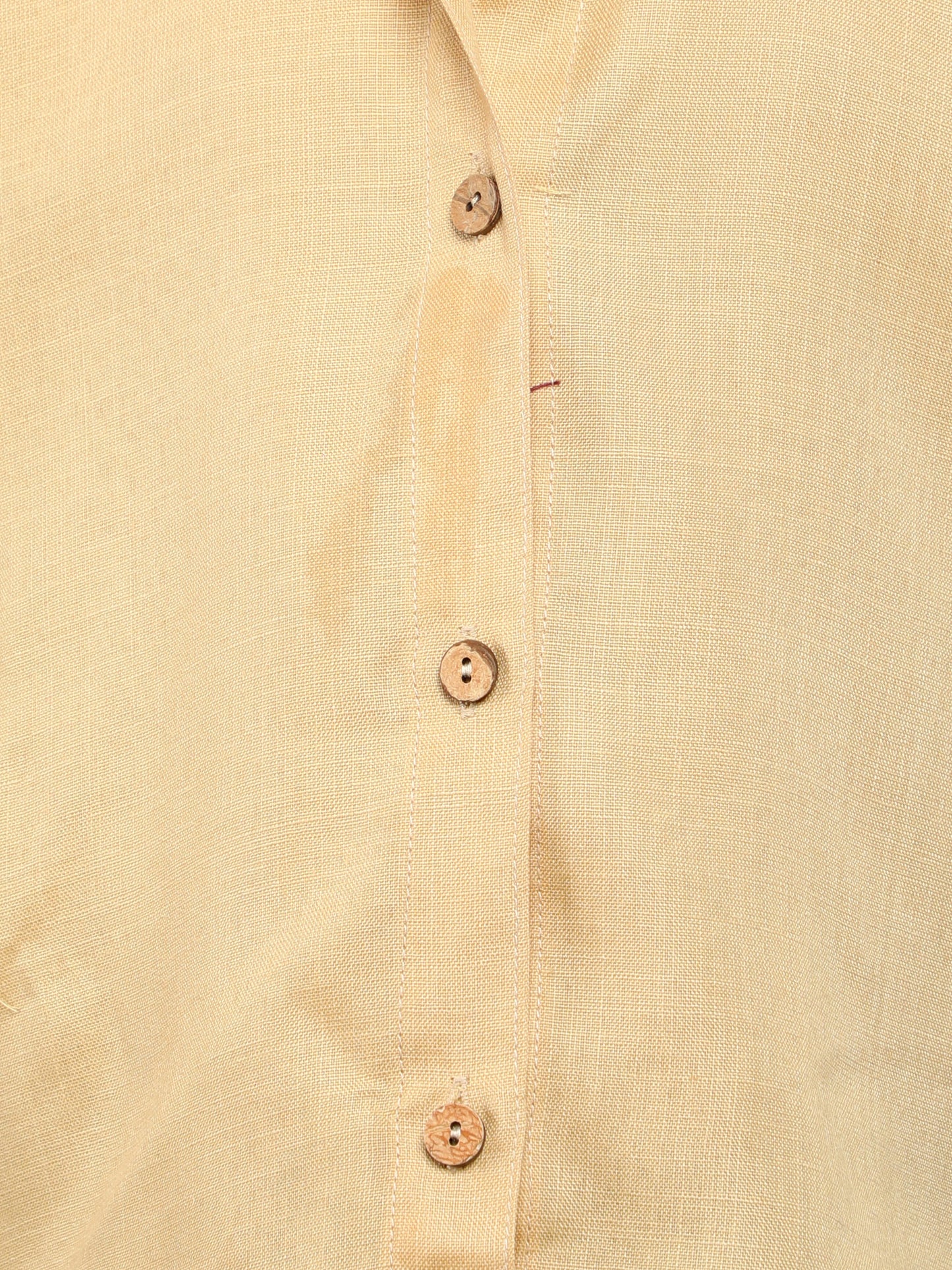 Collared Button-Up Shirt - Beige