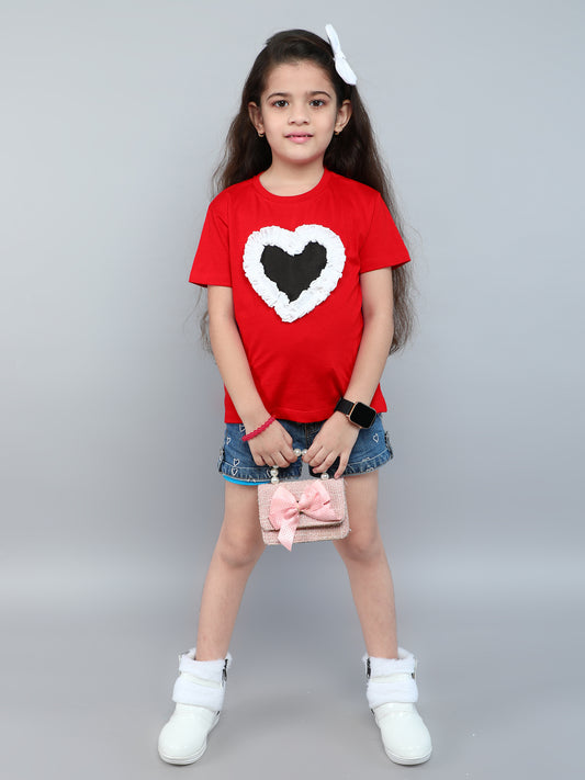 Heart Vibe T-Shirt- Red