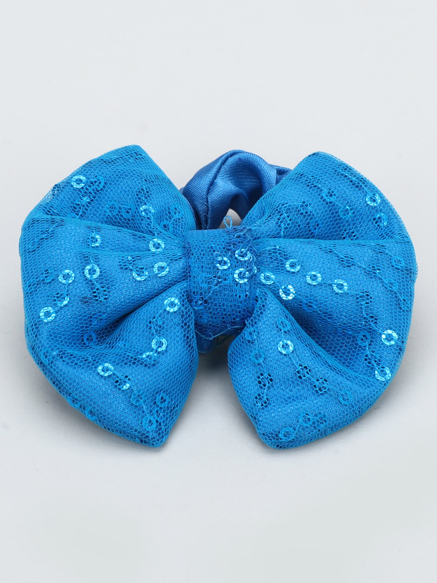 Sequins Bow Bracelet & Hairband Set - Blue