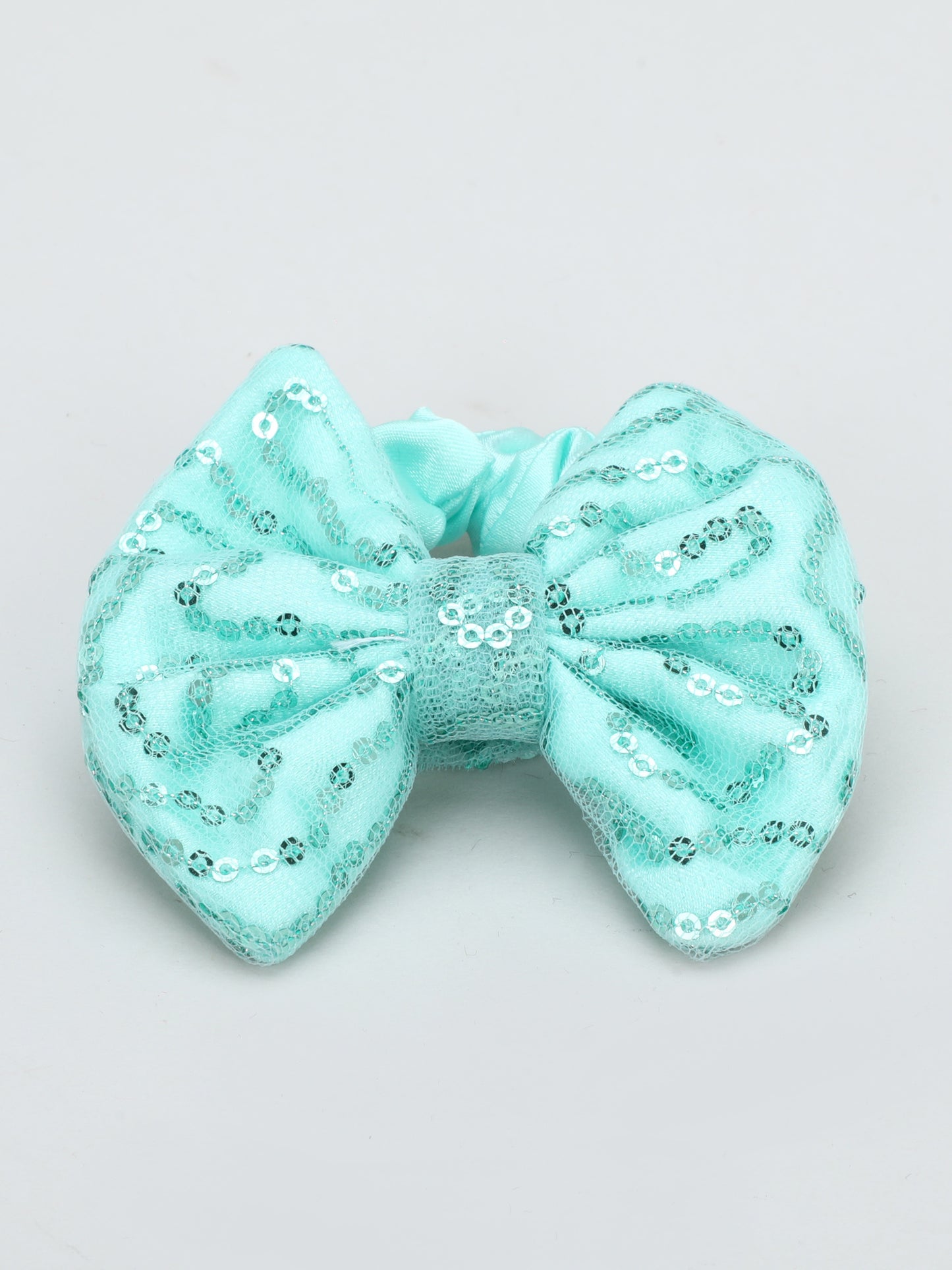 Sequins Bow Bracelet & Hairband Set -Aqua