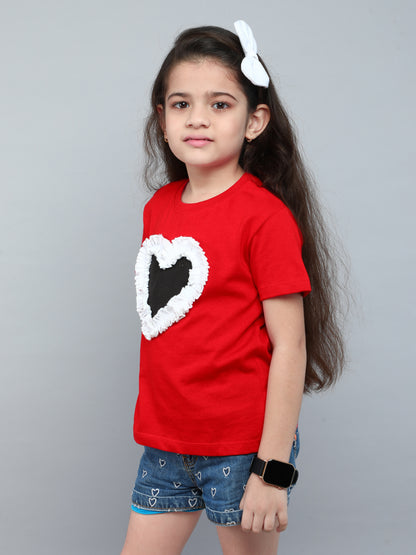 Heart Vibe T-Shirt- Red