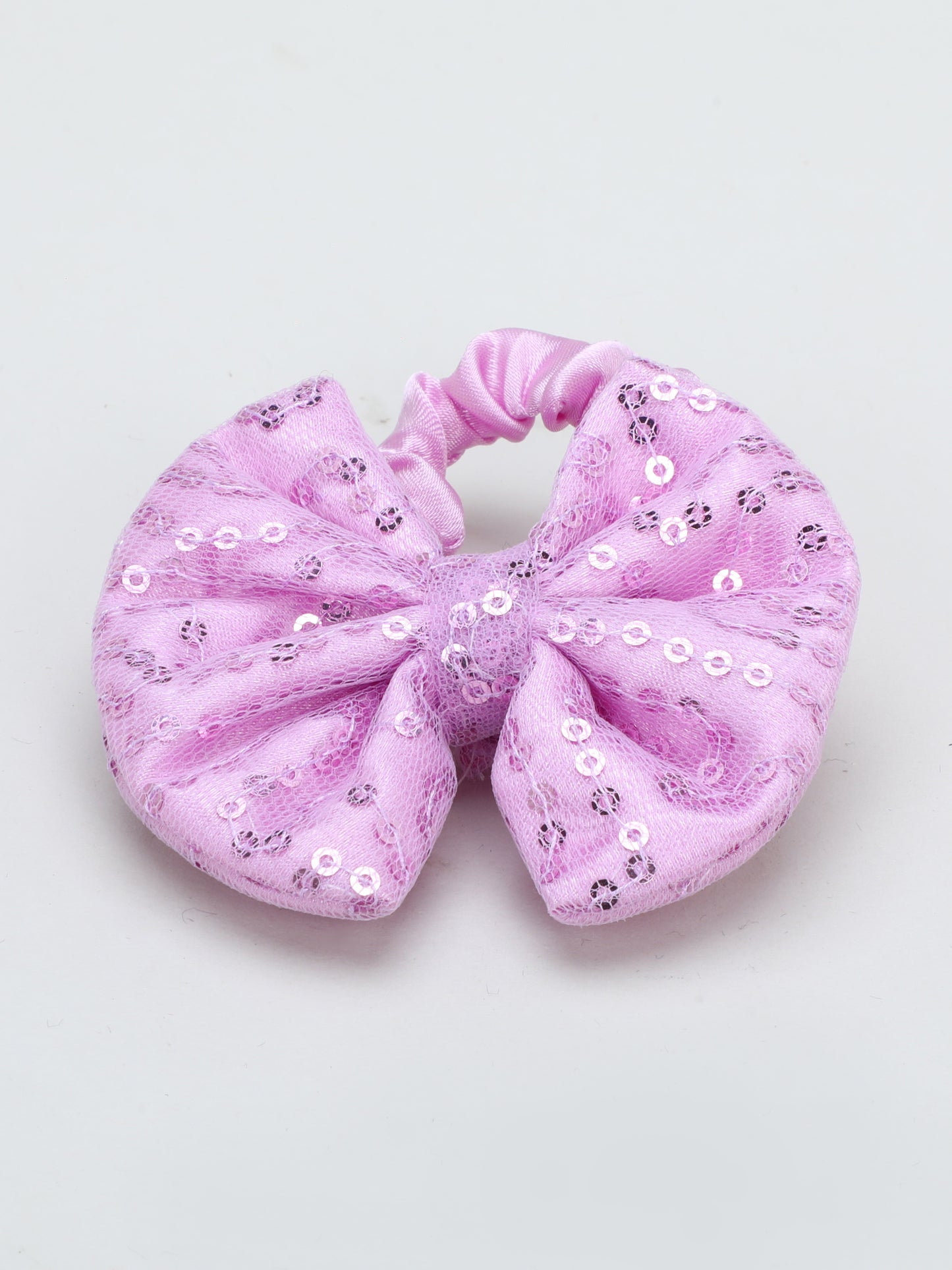 Sequins Bow Bracelet & Hairband Set -Lavender