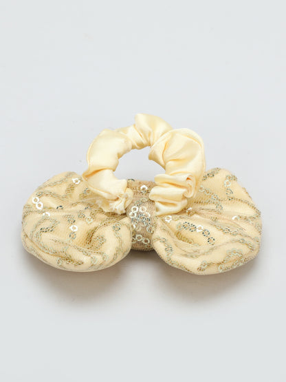 Sequins Bow Bracelet & Hairband Set -Gold