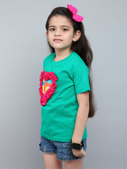 Heart Vibe T-Shirt- Green