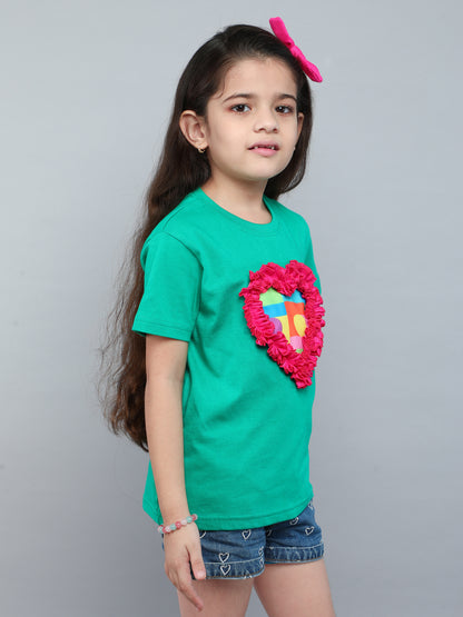 Heart Vibe T-Shirt- Green