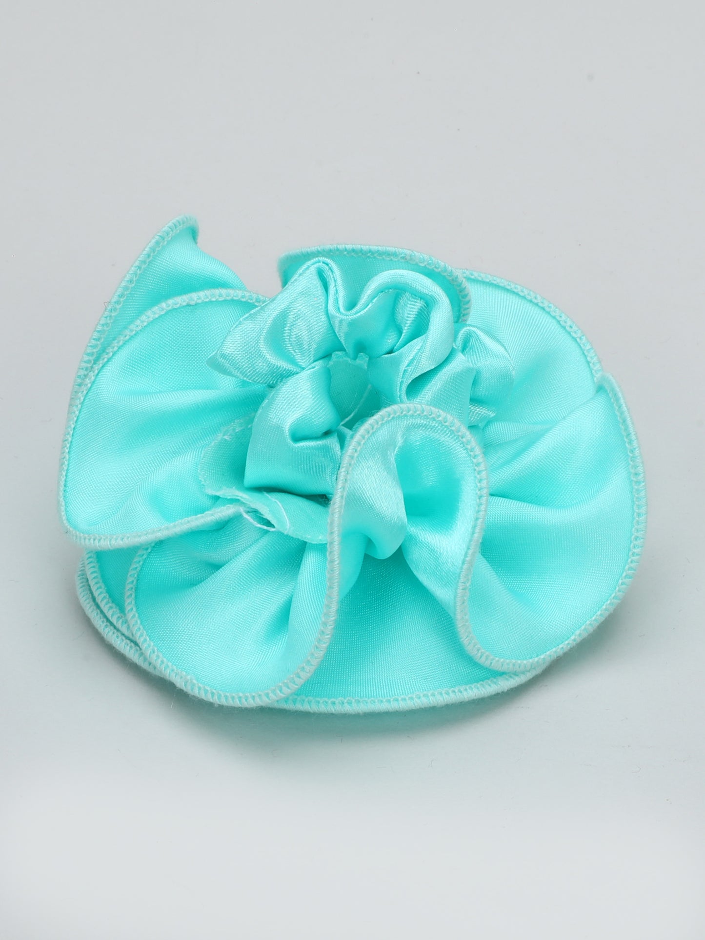 Satin Flower Bracelet & Hairband Set- Aqua