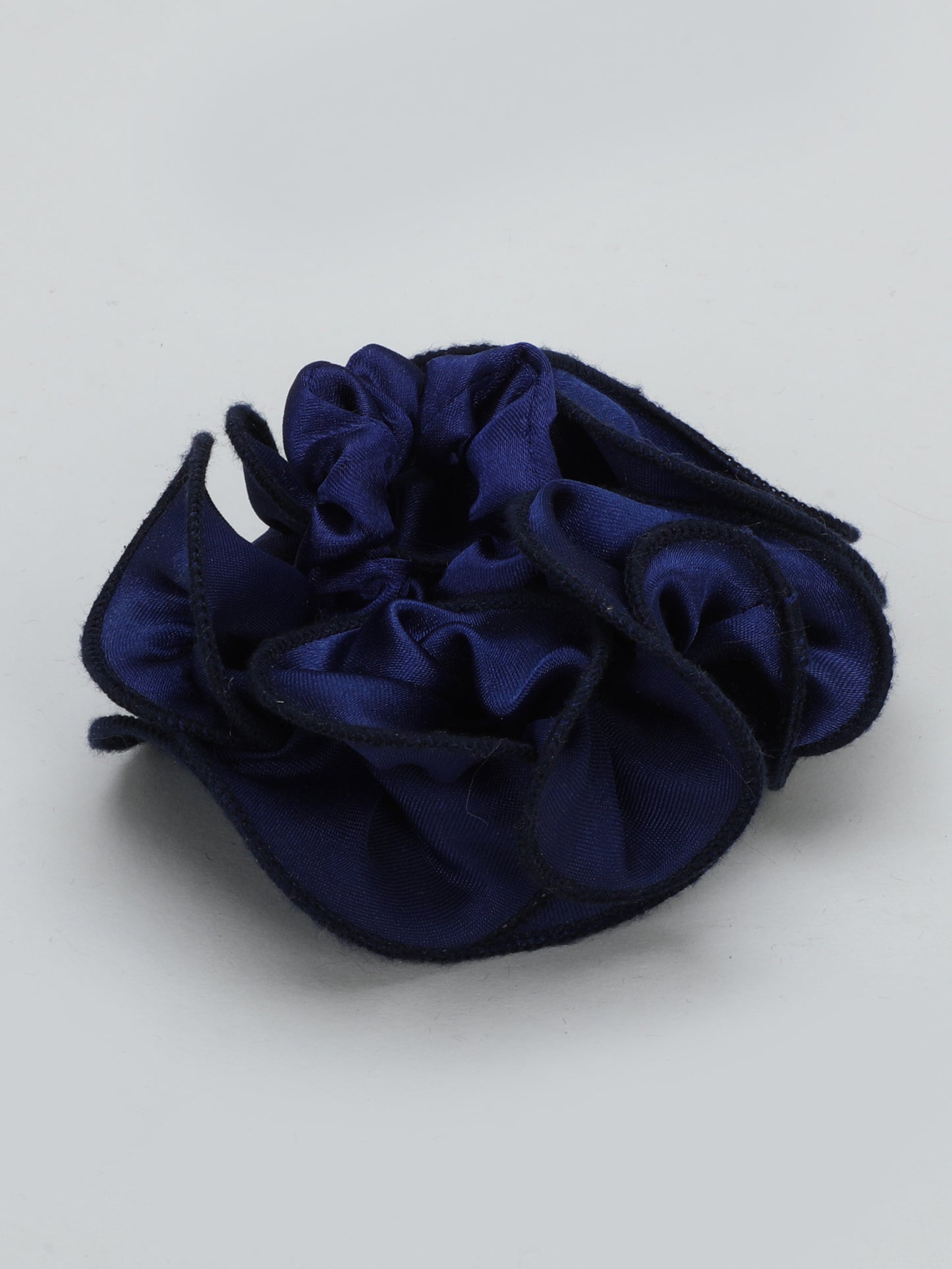 Satin Flower Bracelet & Hairband Set- Navy Blue