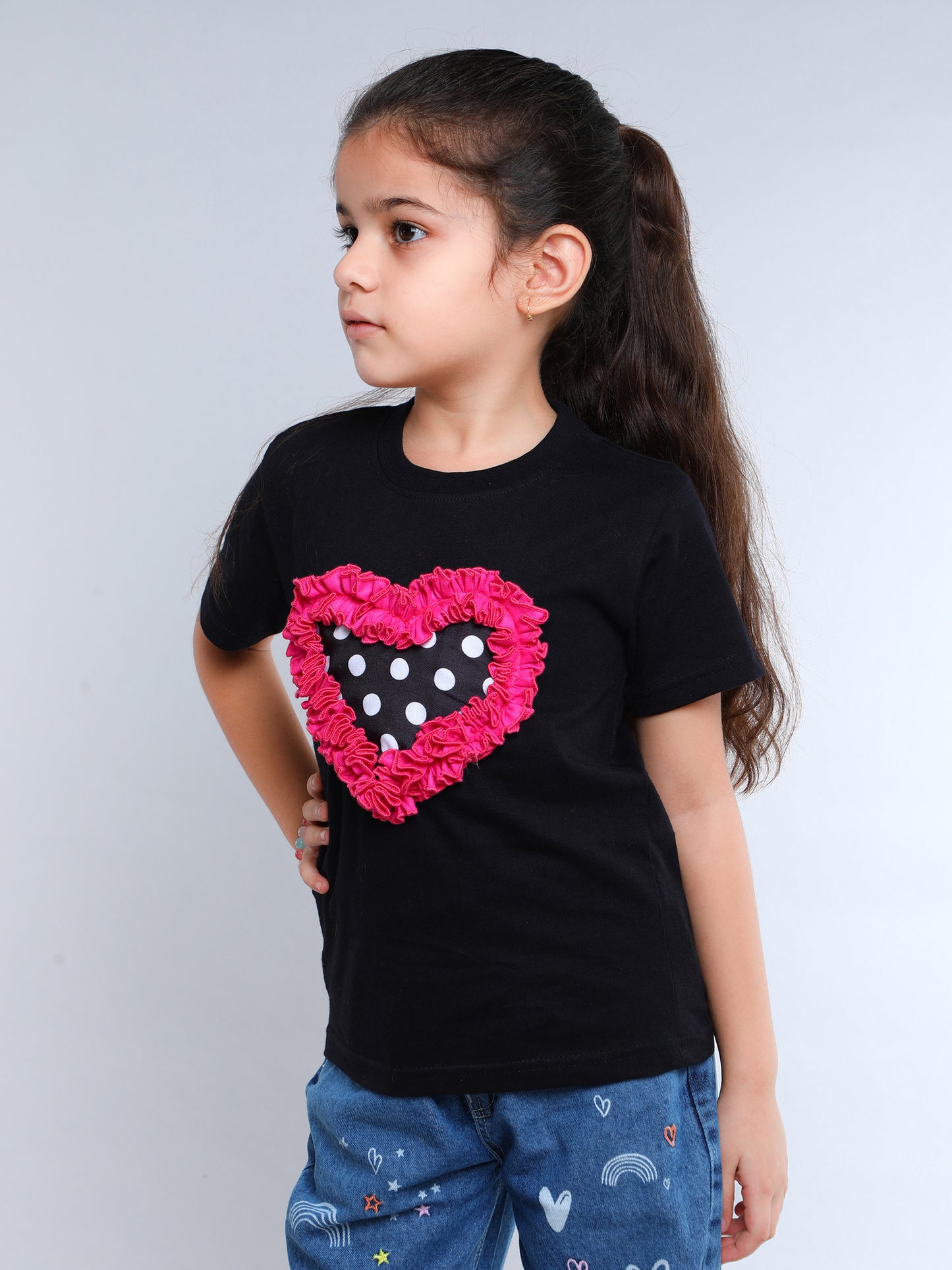 Heart Vibe T-Shirt - Black