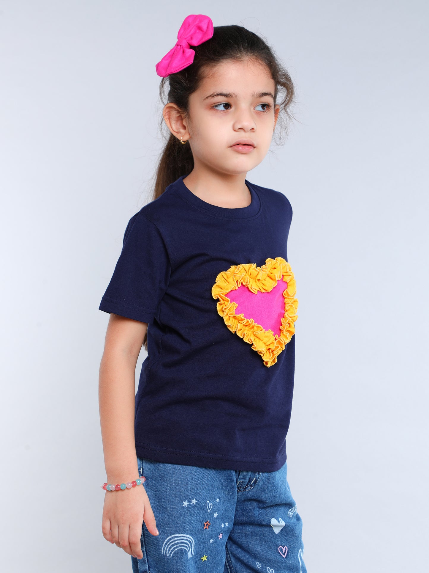 Heart Vibe T-Shirt -Navy Blue