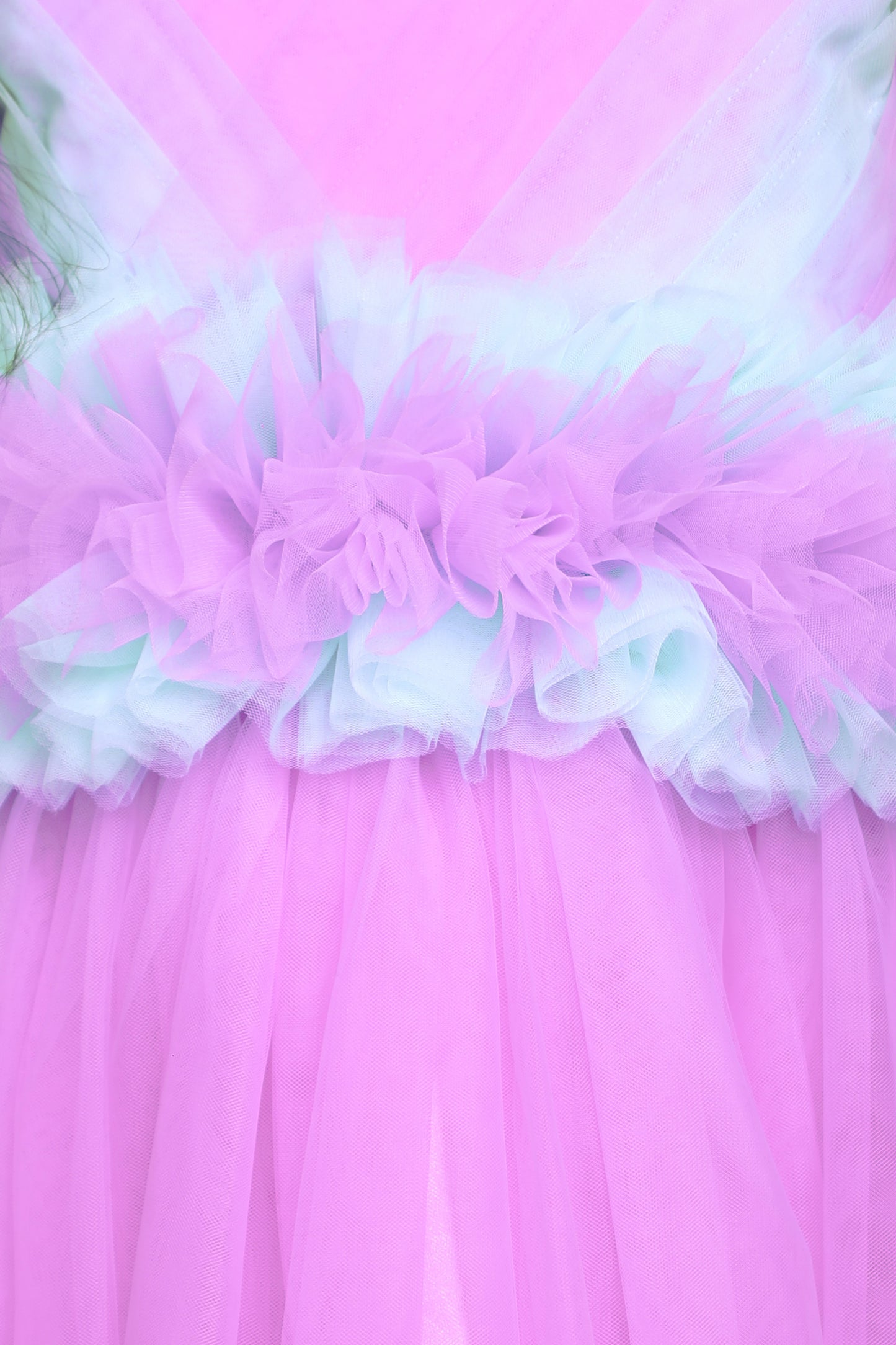 PinkChick Pleats N Ruffle Gown -Lavender