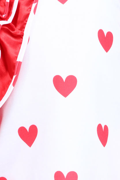 Red Heart Ruffle Dress