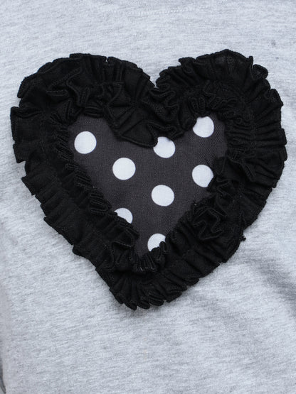 Heart Vibe T-Shirt Monochrome-Grey