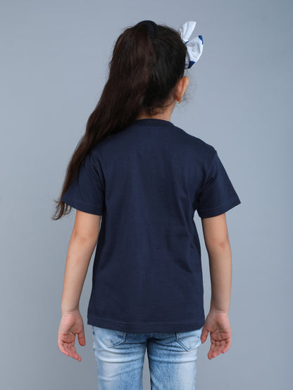 Bow Vibe T-Shirt -Navy Blue