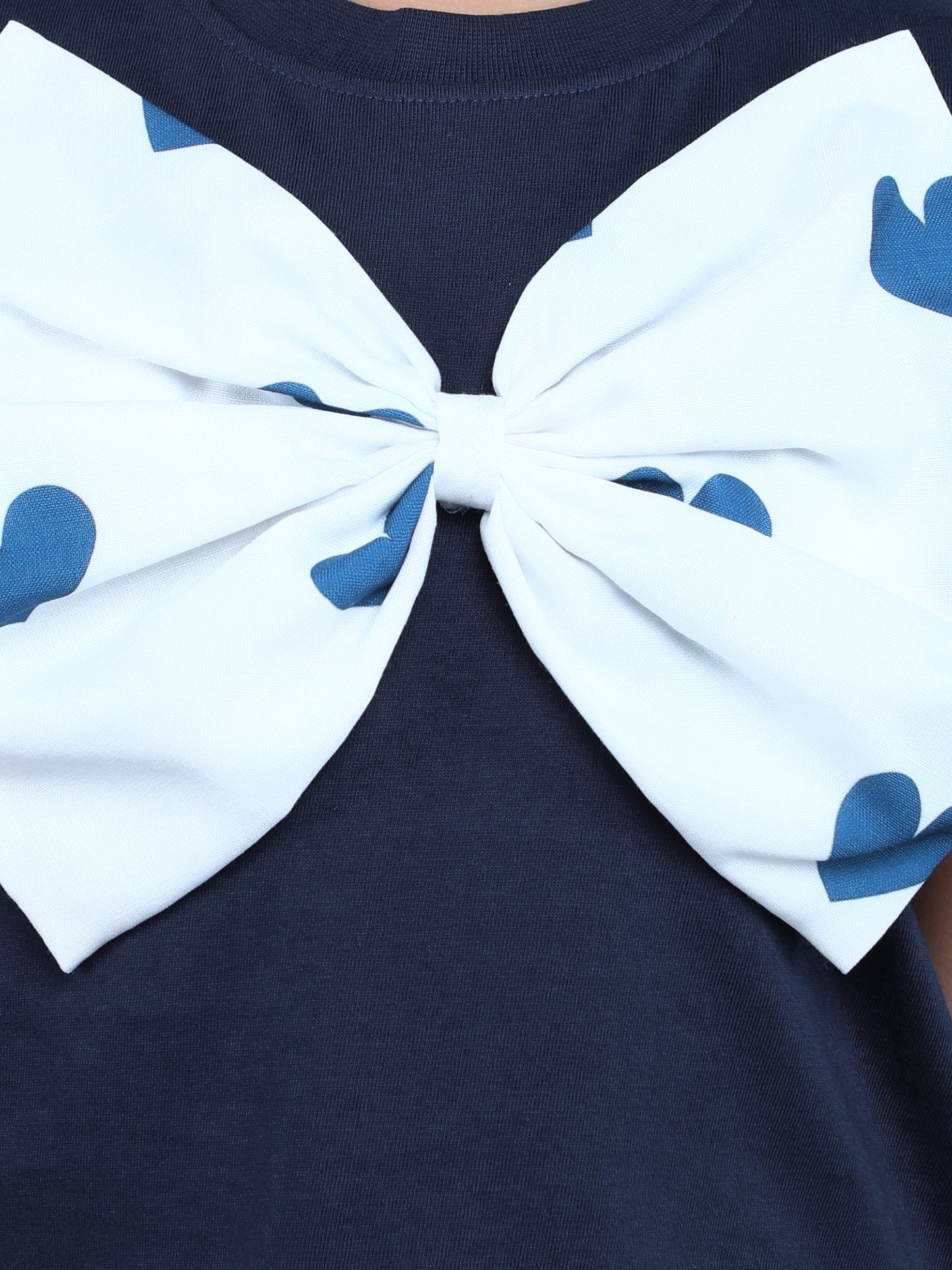 Bow Vibe T-Shirt -Navy Blue