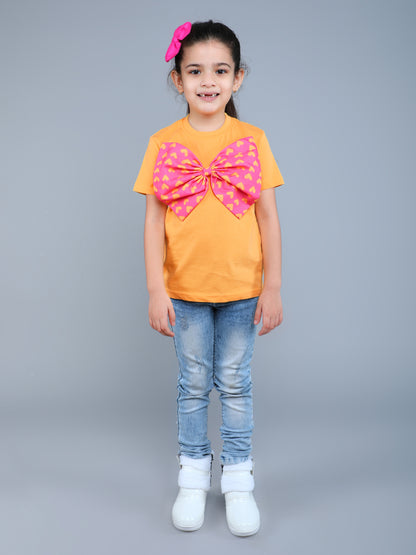 Bow Vibe T-Shirt -Yellow