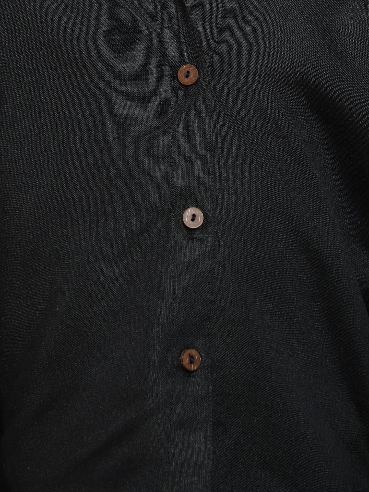 Collared Button-Up Shirt - Black