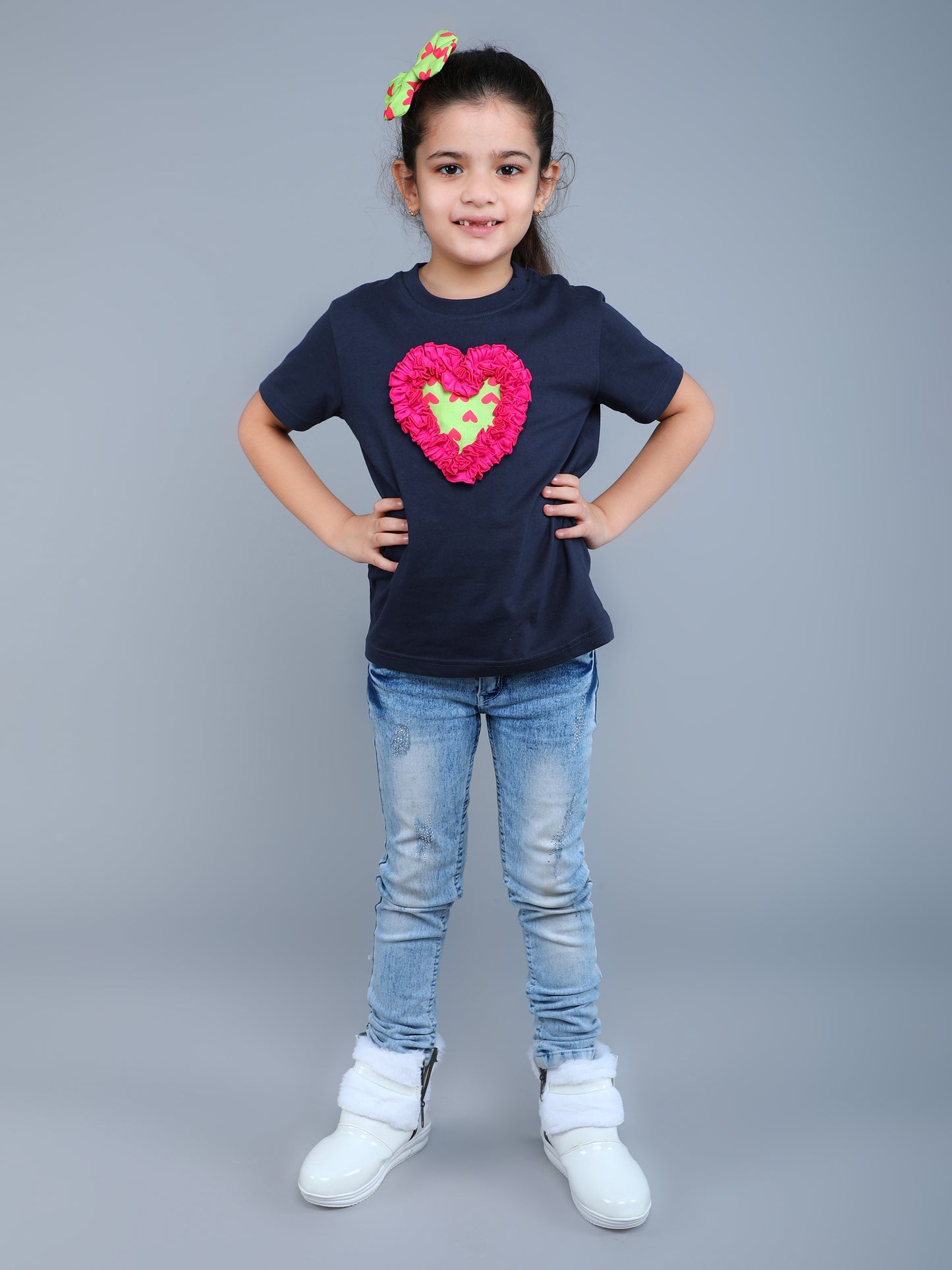Heart Vibe T-Shirt-Navy Blue