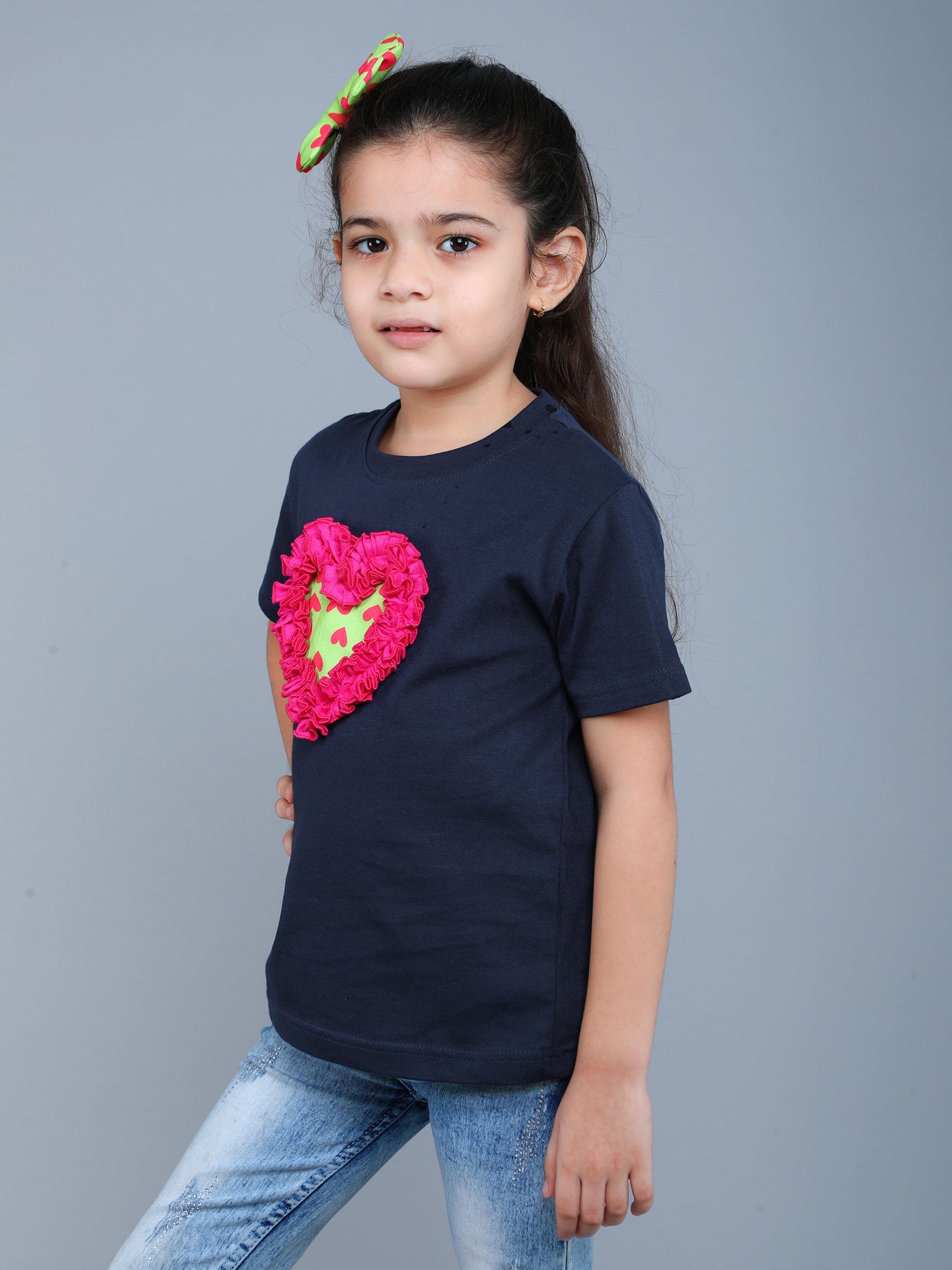 Heart Vibe T-Shirt-Navy Blue