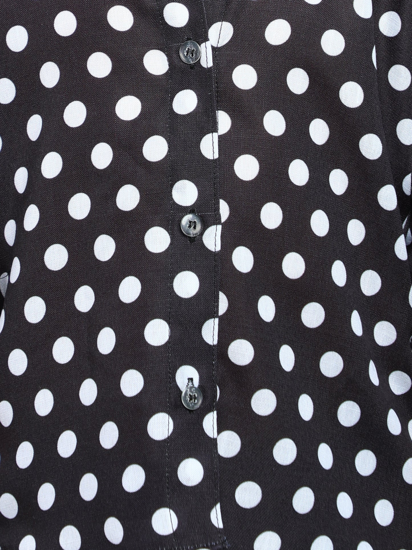 Black Polka Dot Button-Down Shirt