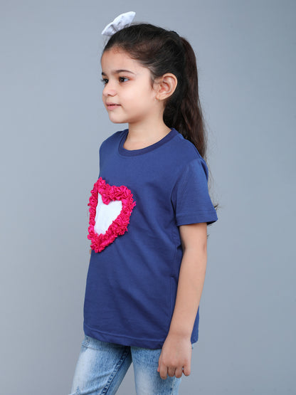 Heart Vibe T-Shirt- Blue