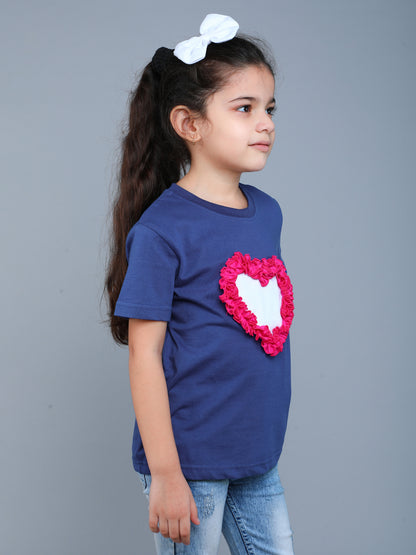 Heart Vibe T-Shirt- Blue