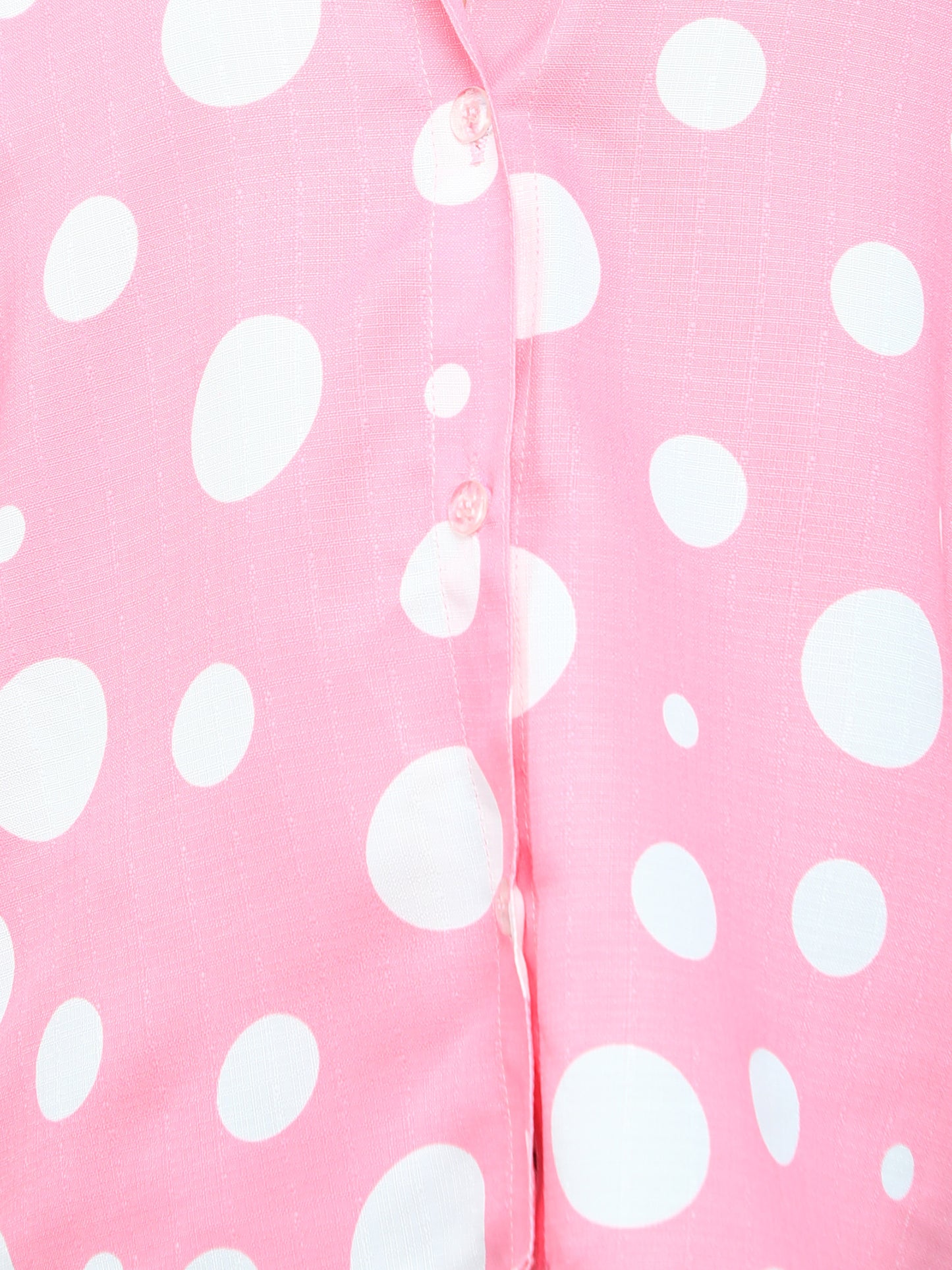 Pink Polka Dot Button-Down Shirt