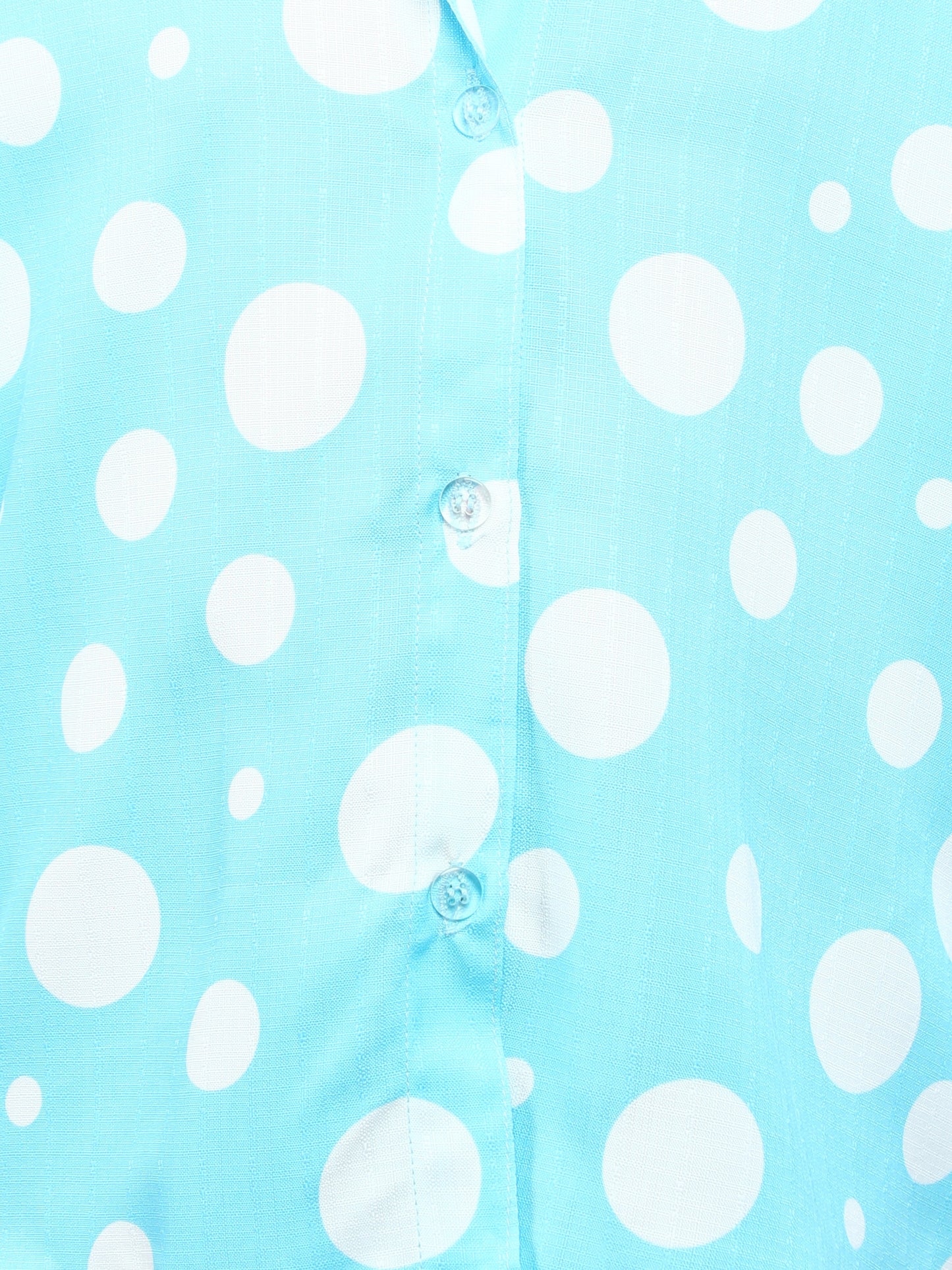 Blue Polka Dot Button-Down Shirt