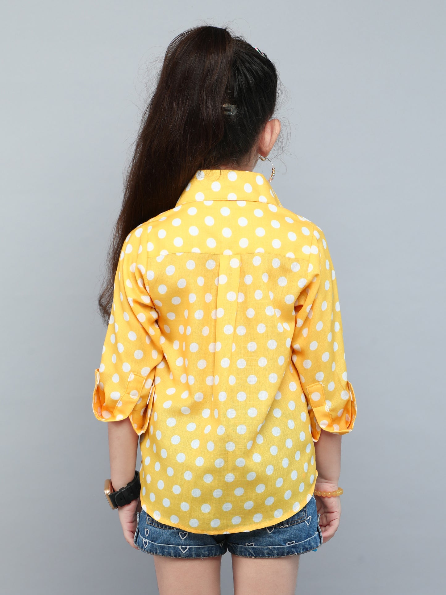 Yellow Polka Dot Button-Down Shirt
