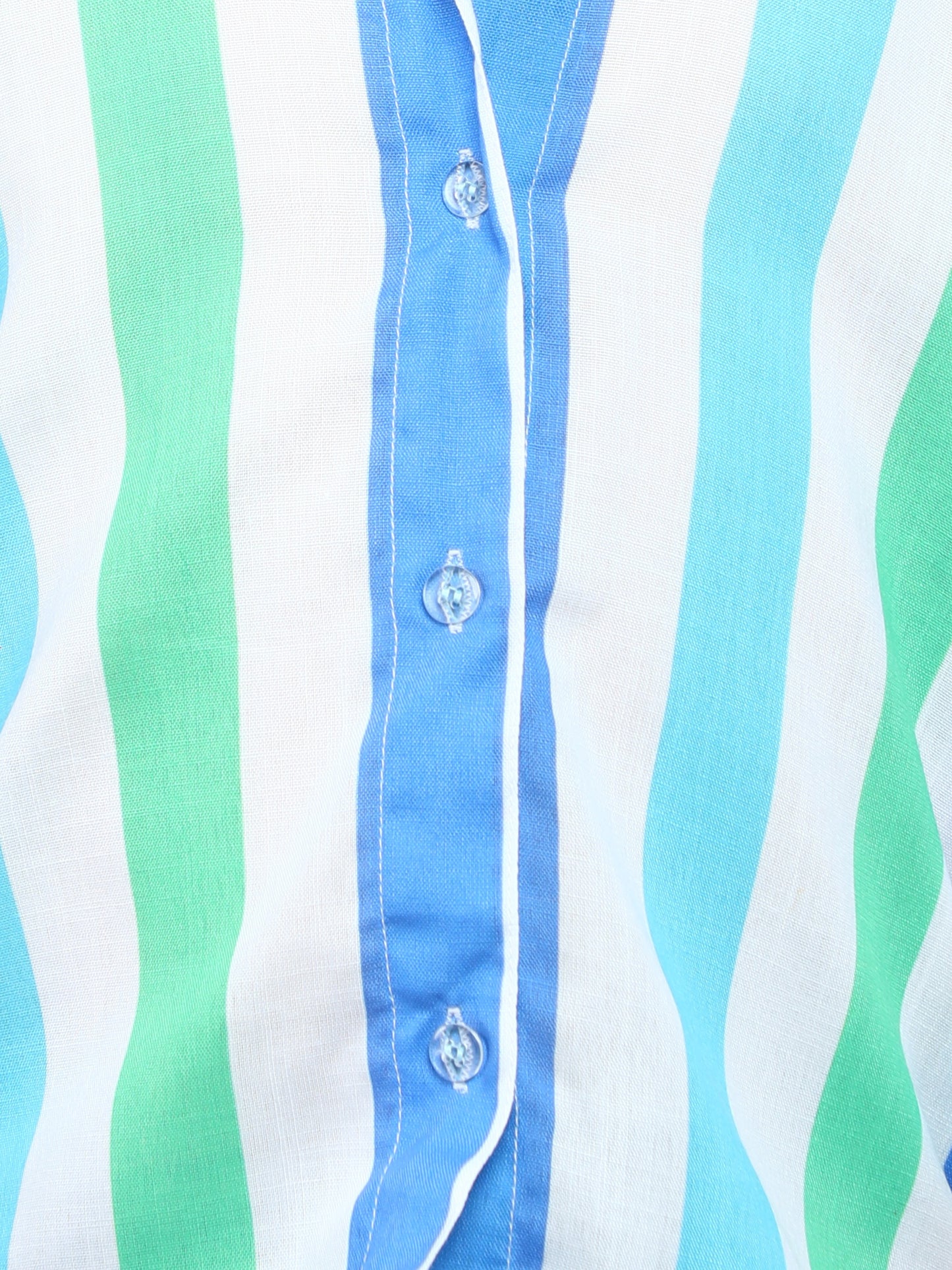 Blue & White Striped Collared Shirt