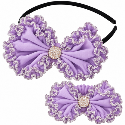 Bow Hairband & Matching Bracelet Set