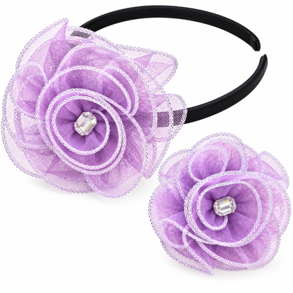 Net Flower and Bracelet Set