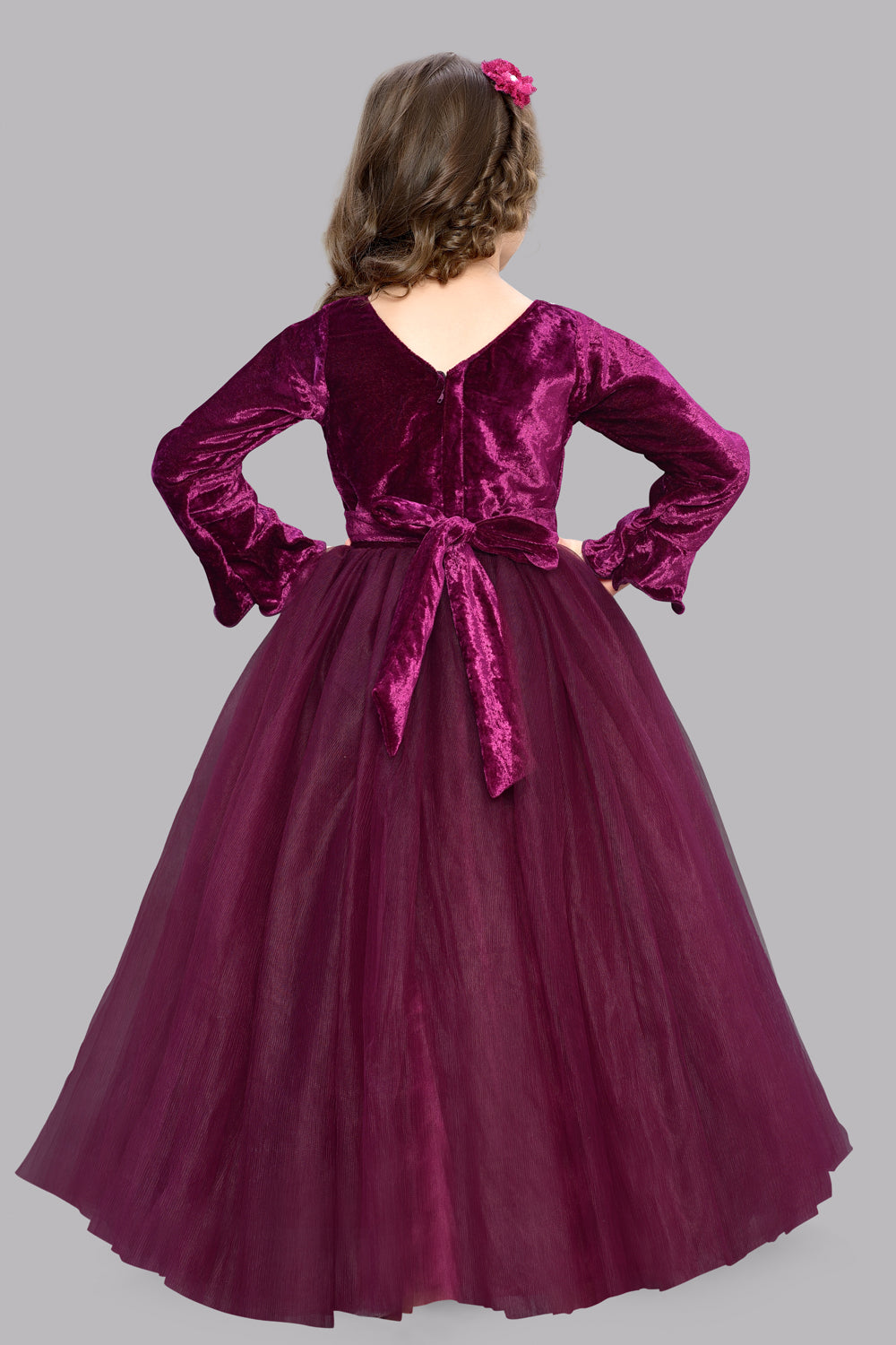 Burgundy Velvet Gown