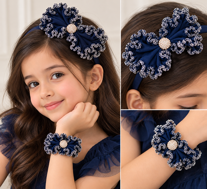 Bow Hairband & Matching Bracelet Set