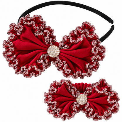 Bow Hairband & Matching Bracelet Set