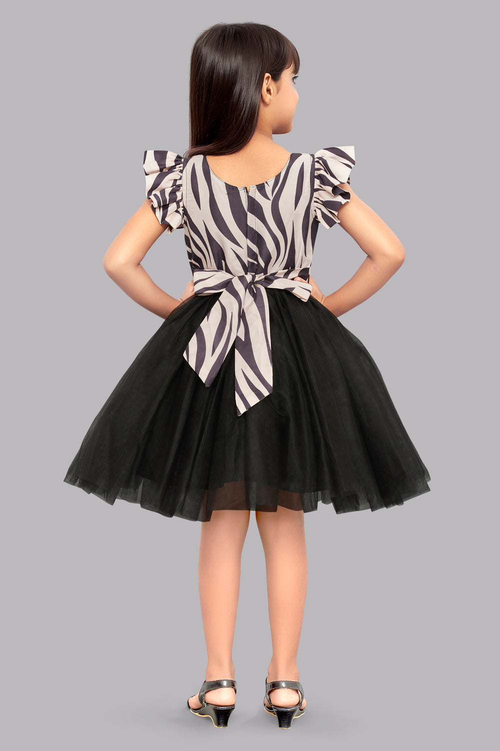 Zebra Dress -Beige&Black