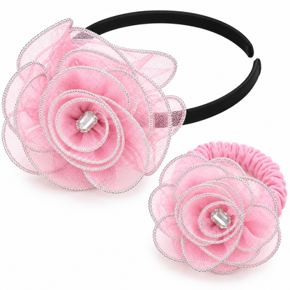 Net Flower and Bracelet Set