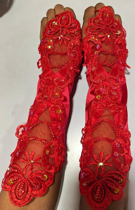 PinkChick Gloves -Red