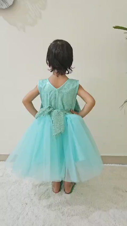 Aqua Bow Dress