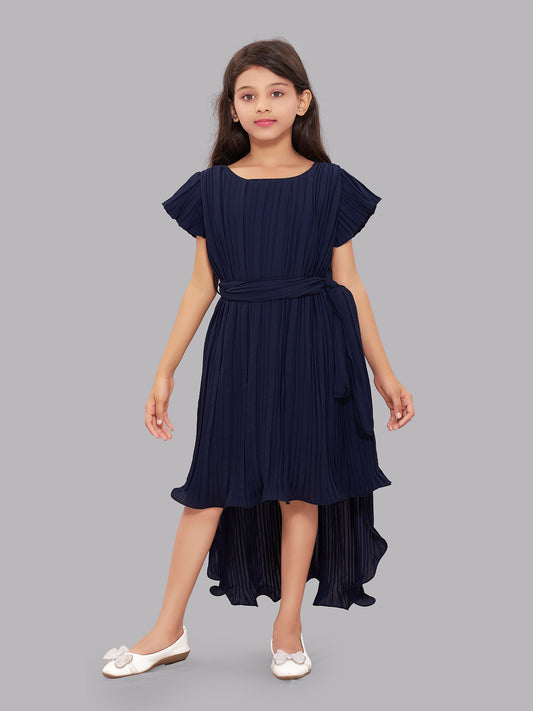 Pink Chick High Low Dress -Navy Blue